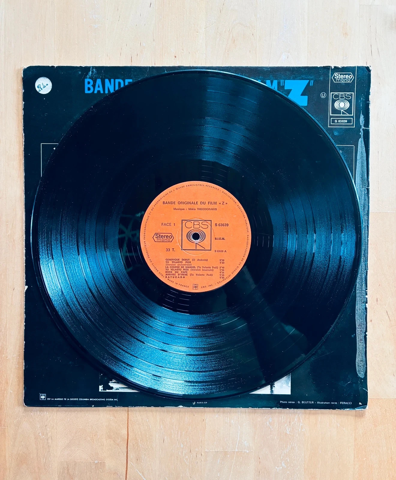 Disco de vinilo 33T banda sonora de película Z Mikis Theodorakis. – photo 3